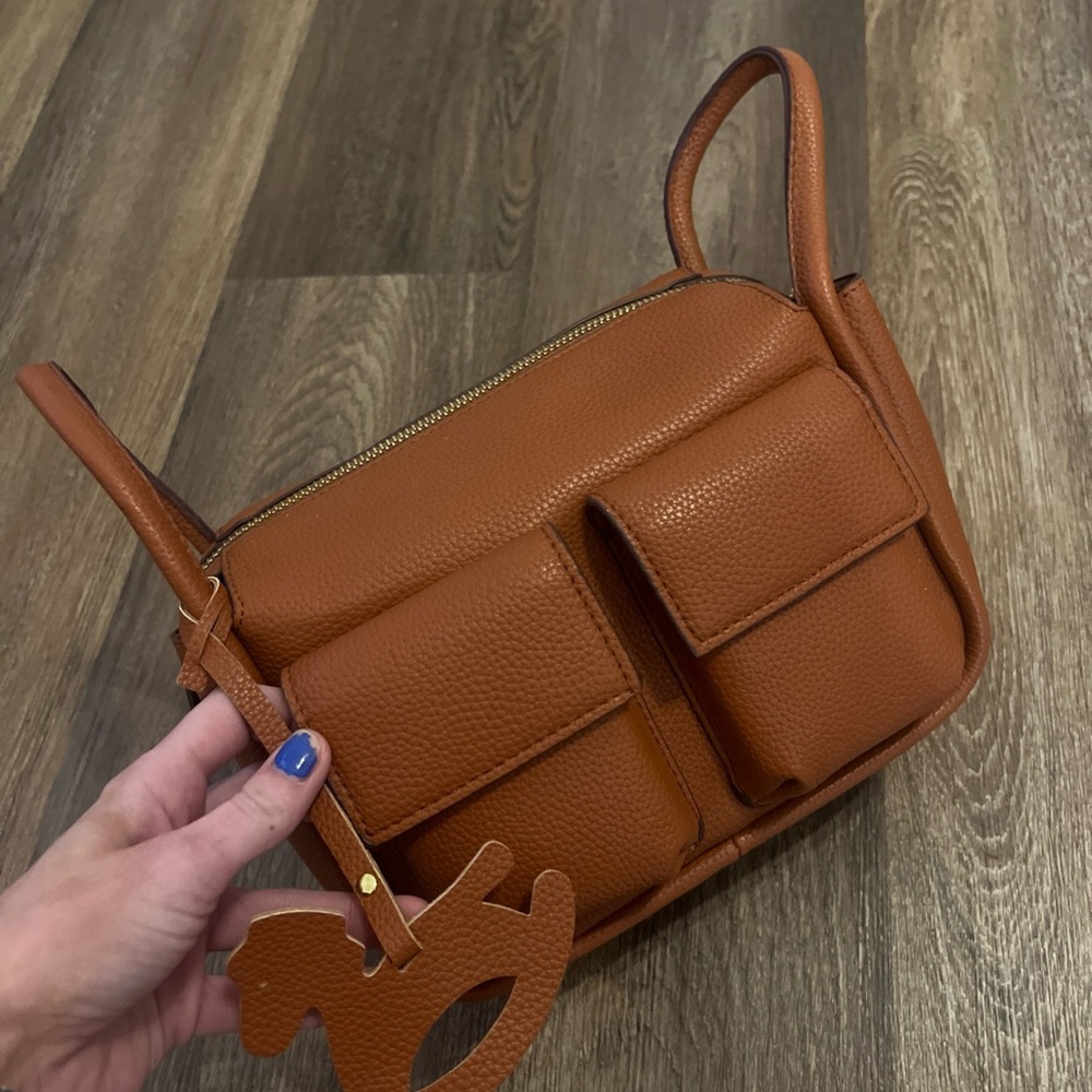Brown Lindy Shoulder Bag, Cognac Brown, New, Cute!